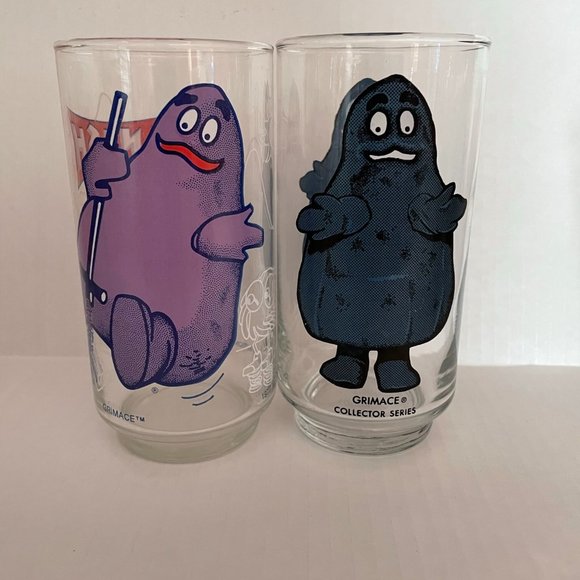 Vintage Set of 8 1977 McDonald's McDonaldland Gang Glasses NM - Picture 2 of 3